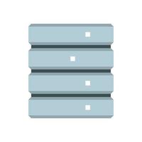 Database icon in flat style vector