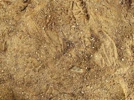 Pile of yellow sand texture. Construction Supplies. Sand pile with small stones photo