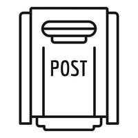 Post home box icon, outline style vector