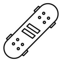 Recreation skateboard icon, outline style vector