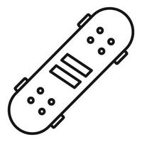 Recreation skateboard icon, outline style vector