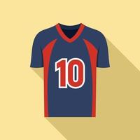 icono de camiseta de fútbol americano, estilo plano vector