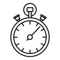 Stopwatch icon, outline style vector