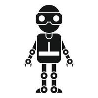 icono de robot cibernético, estilo simple vector