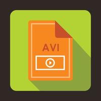 File AVI icon, flat style vector