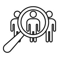 Group recruitment icon, outline style vector