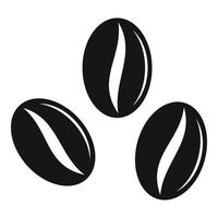 Coffee beans icon, simple style vector