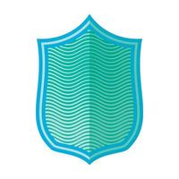 Military shield icon, flat style vector