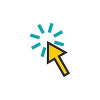 Cursor arrow is pointing icon, flat style vector