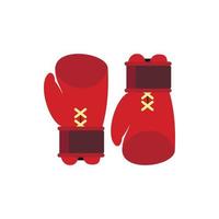 icono de guantes de boxeo en estilo plano vector