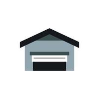 Garage with roof icon, flat style vector