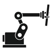 icono de pieza de robot de fábrica de automóviles, estilo simple vector