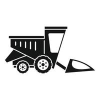 Field harvester icon, simple style vector