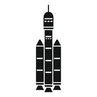 icono de nave espacial, estilo simple vector