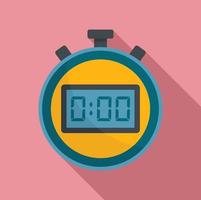 Sport stopwatch icon, flat style vector