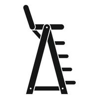 icono de silla de playa salvavidas, estilo simple vector