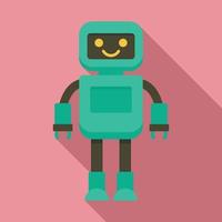 icono de robot inteligente, estilo plano vector