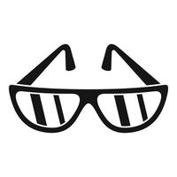 Protected shooting glasses icon, simple style vector