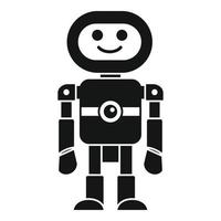 Humanoid machine icon, simple style vector