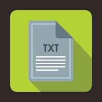 icono de archivo txt, estilo plano vector