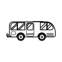 Residential camper icon, outline style vector