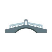 Stone bridge icon, flat style vector