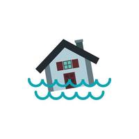 Flood icon, flat style vector