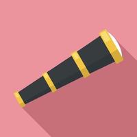 Sailor spyglass icon, flat style vector