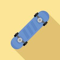 Trick skateboard icon, flat style vector