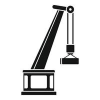 Port crane icon, simple style vector