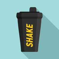 Shake bottle icon, flat style vector