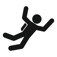 icono de salto de hombre en paracaídas, estilo simple vector