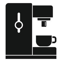 icono de máquina de café lateral, estilo simple vector