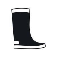 Rubber boots icon, simple style vector