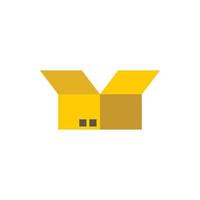 Box icon, flat style vector