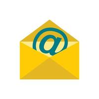 icono de correo electrónico, estilo plano vector