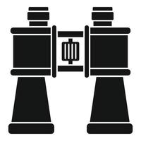 Binoculars icon, simple style vector