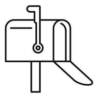 House mailbox icon, outline style vector