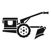 Walking tractor icon, simple style vector