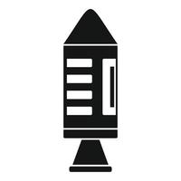 Spaceship icon, simple style vector