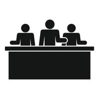 icono de reunión de negocios, estilo simple vector