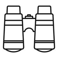 Camp binocular icon, outline style vector