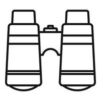 Camp binocular icon, outline style vector