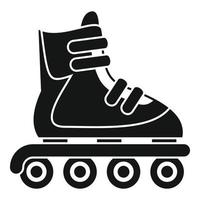 icono de patines en línea, estilo simple vector