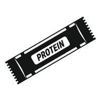 Protein sport bar icon, simple style vector