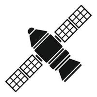 icono de la estación espacial de astronomía, estilo simple vector