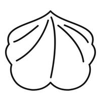 Tasty meringue icon, outline style vector