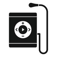 icono de reproductor de música, estilo simple vector