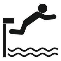 Diving board icon, simple style vector