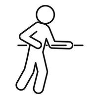 Tug war sport icon, outline style vector